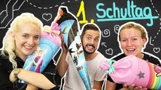 GESCHENKE ZUM 1 SCHULTAG  Was ist in KAAN NINA amp KATHIS Schultüte zur Einschulung Back to School [upl. by Warthman]