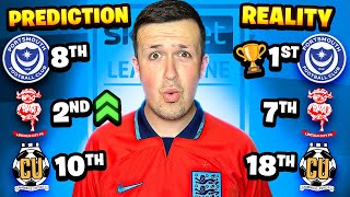 REACTING TO MY 2324 LEAGUE ONE PREDICTIONS [upl. by Mcgruter]