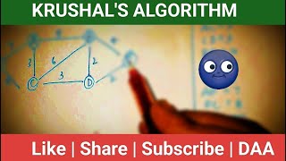 Kruskals Algorithm for Minimum Spanning Tree Greedy method  Data structures [upl. by Atterg]