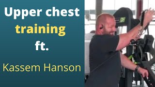 Pec Training how to do the quotpressaroundquot cable flys and moreft Kassem Hanson [upl. by Asiled]