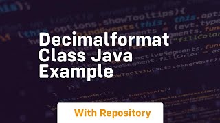 decimalformat class java example [upl. by Leummas160]