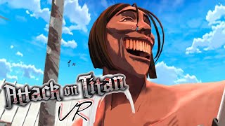 Attack on Titan VR  Killing my 1st Abnormal Titan [upl. by Aikehs]