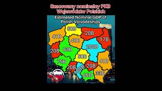 Estimated Nominal GDP of Polish Voivodeships  Szacowany nominalny PKB Województw Polskich mapping [upl. by Coop]