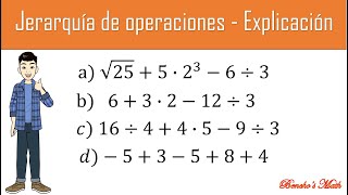 Jerarquía de operaciones Explicación y ejercicios básicos [upl. by Copp]