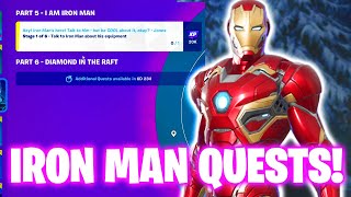 How To Complete i am iron man Quests in Fortnite  Story Quest Part 5 Fortnite [upl. by Malia]