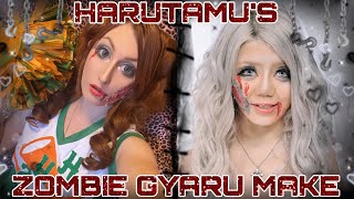 I Tried Harutamu’s Zombie Gyaru Make🎃🧟‍♀️👻 [upl. by Siravart814]