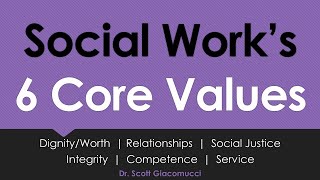 Social Works 6 Core Values NASW Code of Ethics [upl. by Aloel]