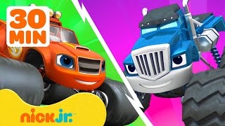 Blaze and Crusher Adventures amp Rescues 🚘 Blaze and the Monster Machines  30 Minutes  Nick Jr [upl. by Htiffirg618]