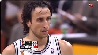 Manu Ginobili Closes Out the Pistons in Game 7 23 Pts 5 Reb 4 Ast  2005 Finals [upl. by Simsar]