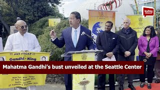 Mahatma Gandhi’s bust unveiled at the Seattle Center [upl. by Emirak402]