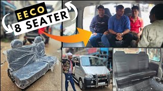 MARUTI EECO 5 SEATER CONVERTED INTO 8 SEATER  OMNI VAN SEATS INSTALLATION [upl. by Persons417]