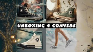 Unboxing 4 Pairs of Converse All Star Chuck 70 [upl. by Japeth]