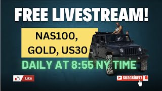 Free forex livestream daily NAS100 US30 Gold 8 wins in a row [upl. by Shaffer]