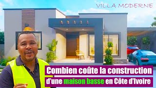 Combien coute la construction dune villa basse  Fondation  Elévation  Dalle  Finition [upl. by Accber58]