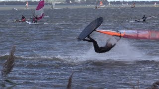 Windsurfing  Windsurfen  Strand Horst  6 Bft 21092018 [upl. by Zosima801]