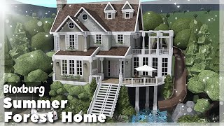 BLOXBURG Summer Forest Home Speedbuild  Roblox House Build [upl. by Nadda]