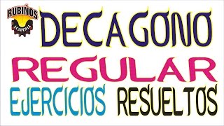 decágono regular  fórmulas y ejercicios resueltos de polígonos regulares [upl. by Augustin436]