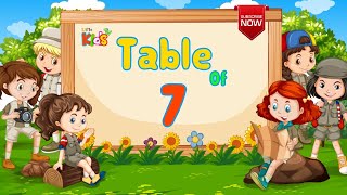 Table of 7  Multiplication table in English  7 ka Pahada  littlekidstv [upl. by Whelan181]