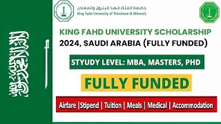 KFUPM Scholarship 2024  Saudi Arabia  How to Apply [upl. by Nallid]