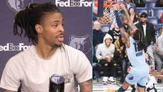 Ja Morant on his dunk on Wemby quotThats what everyone wanted so thats my late Christmas giftquot [upl. by Selym]