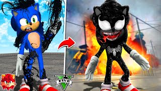 Mejorando a VENOM SONIC LA PELICULA en GTA 5  Sonic Movie mod [upl. by Nibbor]