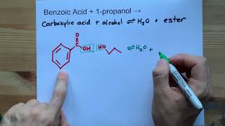 Benzoic Acid  1propanol  ESTER  water [upl. by Cardie]