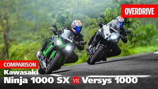 2020 Kawasaki Ninja 1000 SX vs Versys 1000  Which is the sport tourer to buy  OVERDRIVE [upl. by Emina]