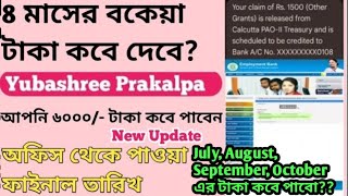 যুবশ্রী প্রকল্পের 8 মাসের টাকা  Yubashree Taka kobe dibe  Employment bank  Yubashree new update [upl. by Harhay]