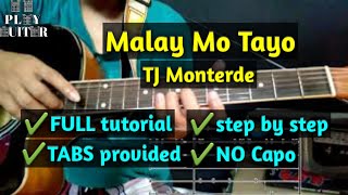 Malay Mo Tayo by TJ Monterde FULL Tutorial with TABS for the INTRO [upl. by Swisher427]