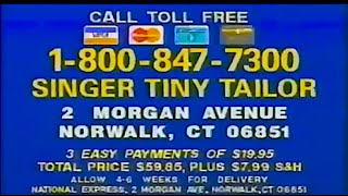 90s Infomercial quotThe Singer Tiny Tailorquot Genuine Quality 1994 Commercial [upl. by Alisun710]