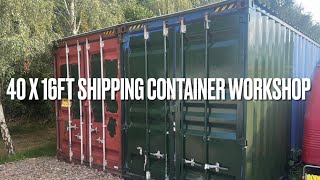 Joining 2 x 40ft Shipping Containers Together to make a Workshop Garage [upl. by Kling587]