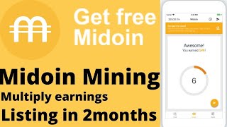 Midoin Mining  How to start Mining in Midoin app to earn more coins  Multily you earnings [upl. by Rape196]