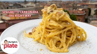 How to Make SPAGHETTI CARBONARA Approved by Romans [upl. by Atthia71]