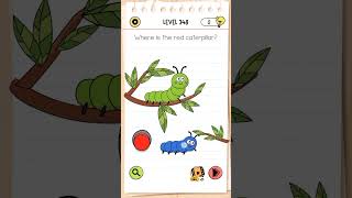 Brain test all star level 348 where is the red caterpillar [upl. by Asira723]