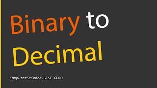 How to convert binary to decimal [upl. by Onstad]