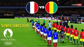 FRANCE vs GUINÉE  Jeux Olympiques PARIS 2024  Gameplay PES réaliste [upl. by Parshall158]