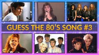 Guess The Song  80s Edition 3  Music Quiz [upl. by Drusie]