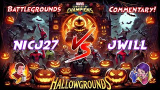 CRIT ME baby one more time  HallowGrounds VS JWILL  MCOC Battlegrounds Commentary [upl. by Trey]