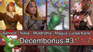 Ashnod vs Nalia vs Muldrotha vs Magus Lucea Kane Decembonus 3 EDH  CMDR game play [upl. by Yanrahs]