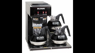 BUNN 133000013 VP173BLK3L Pourover Commercial Coffee Brewer with Three Lower Warmers Black [upl. by Minnnie]