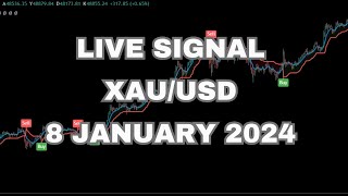 LIVE FOREX DAY TRADING NEW SIGNAL  XAUUSD GOLD SIGNALS 8 Januari 2024 [upl. by Kordula]