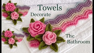 Cómo hacer Toallas Bonitas Para decorar tu casa a Crochet para Regalar o Vender [upl. by Maurili]