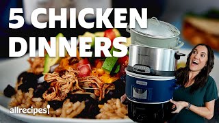 Slow Cooker Chicken  5 Easy Recipes  Get Cookin  Allrecipes [upl. by Elocal698]