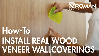 How to Install  Real Wood Veneer Wallcovering [upl. by Borrell]