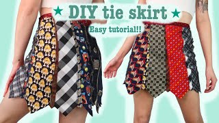 MAKE YOUR OWN TIE SKIRT 👔  Hannah Valentine [upl. by Anomas]