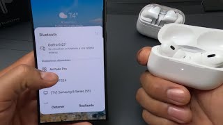 Como Conectar unos Airpods a un Samsung [upl. by Aleinad]