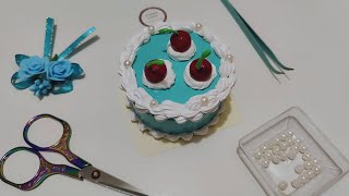 Cake box tutorial ✨  fake cake 🍒 [upl. by Anivlac]