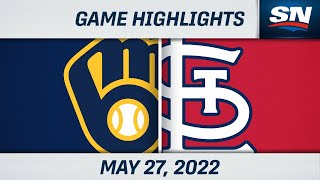 MLB Highlights  Brewers vs Cardinals  May 27 2022 [upl. by Darrey]