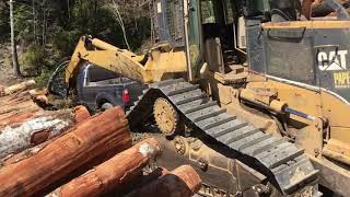 Cat 527 track skidder  ride along [upl. by Akiner]