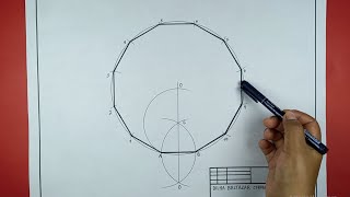 DODECÁGONO REGULAR DADO EL LADO O A PARTIR DE UNO DE SUS LADOS quotPolígono de 12 lados igualesquot [upl. by Engeddi796]